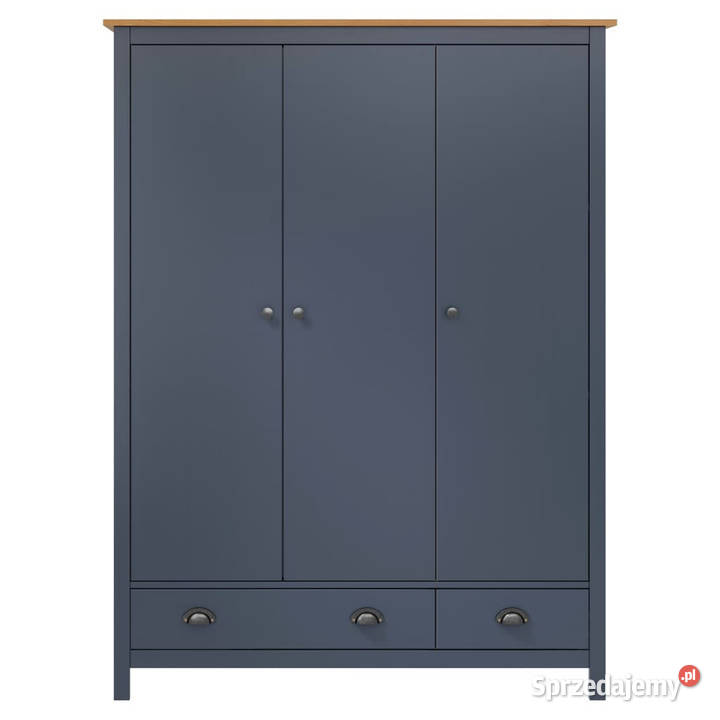 Szafa 3drzwiowa Hill szara 127x50x170 lita sosna Warszawa