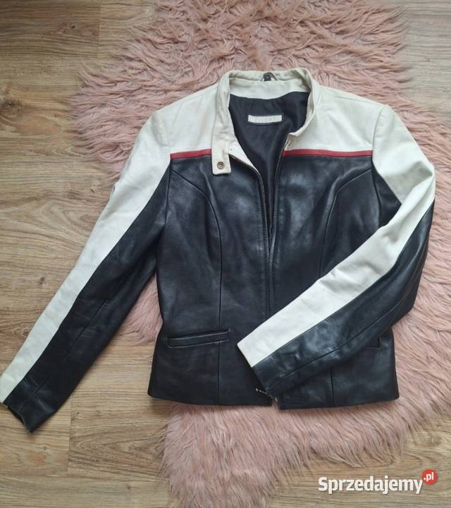 Świetna kurtka skórzana skóra naturalna czarny Kraków