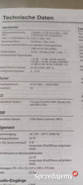 Mini wieża Onkyo Cs255 pilot i instrukcja świętokrzyskie