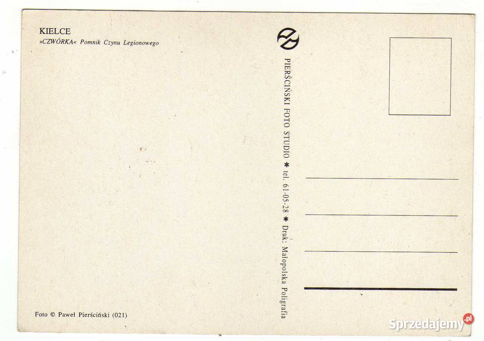 KIELCE CZWÓRKA POMNIK CZYNU LEGIONOWEGO Krynki