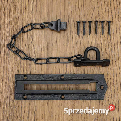Blokada drzwiowa łańcuchowa 155x40 mm CZARNA Pozostałe świętokrzyskie Chmielnik