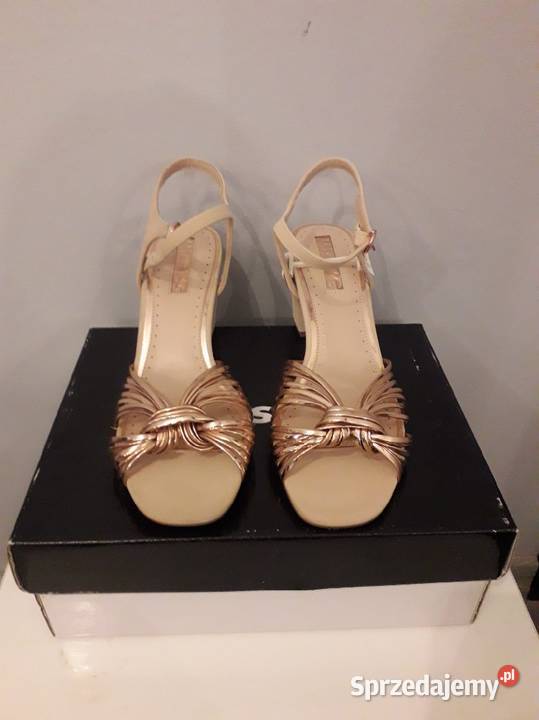 Złote sandałki Miss 38 żółty/złoty Sandały i klapki Kraków