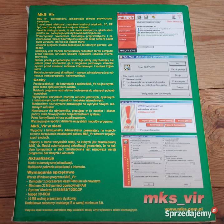 mksvir 700 701 retro program antywirusowy DOS Olsztyn
