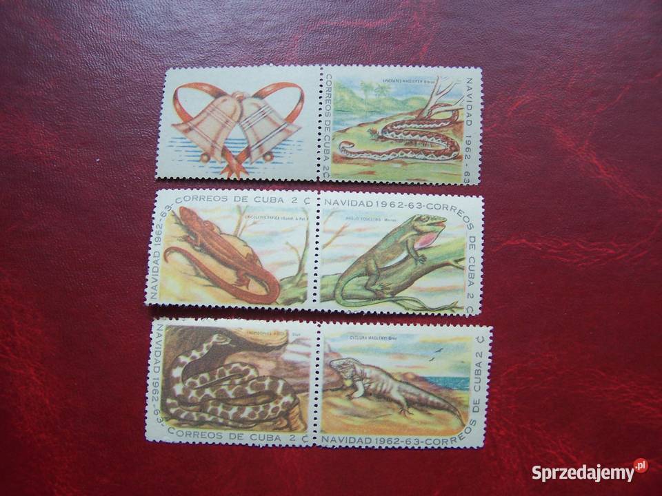 Kuba 1962 MNH Mi 82024 Fauna Zwierzęta Gady śląskie
