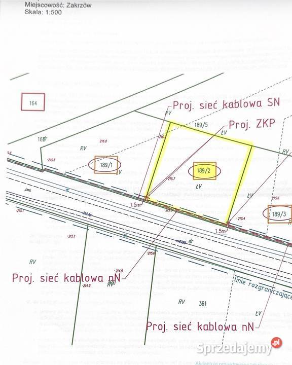 Działka budowlana Zakrzów gm Białaczów Opoczno