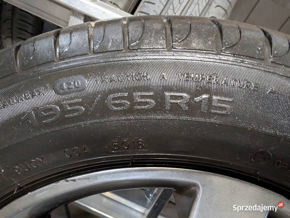 Alufelgi TSR kpl4 z oponami 19565R15 systemem Zamość