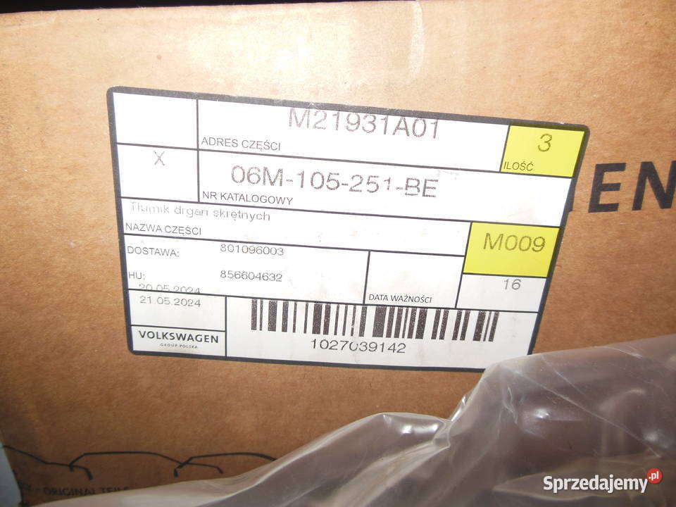 VW AUDI KOŁO PASOWE TŁUMIK 06M105251BE Elementy napędu Kozy