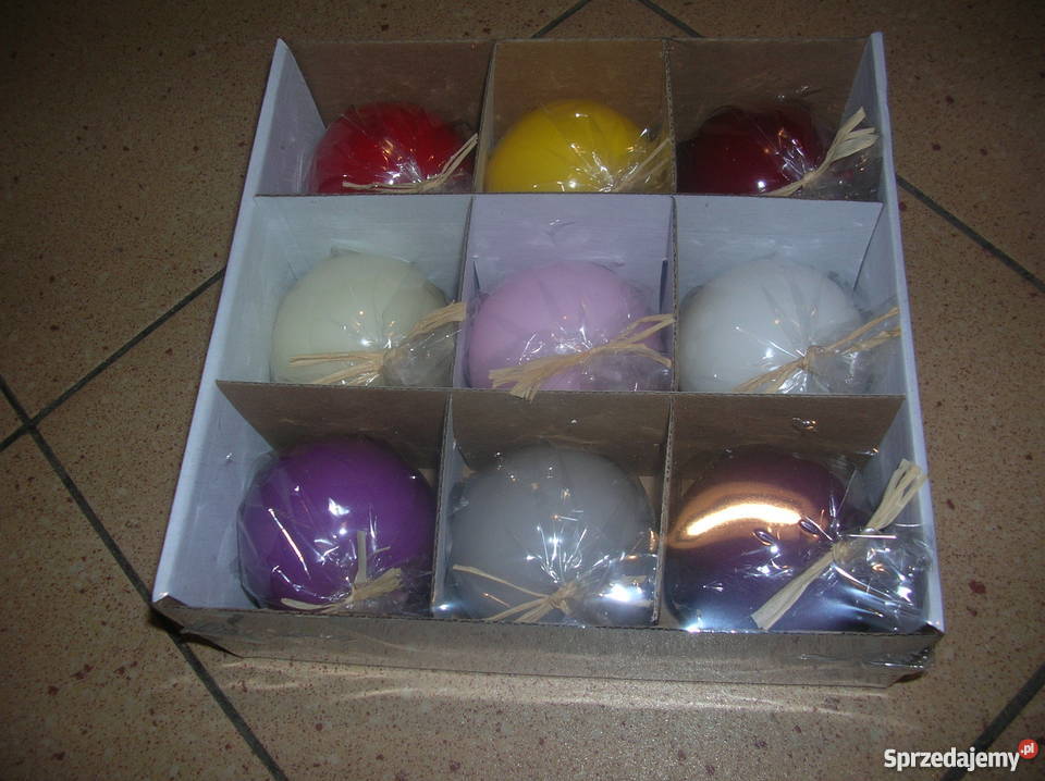 Świeczki świece KULKI 6 śr Barwione Lakier 219 śląskie Siewierz