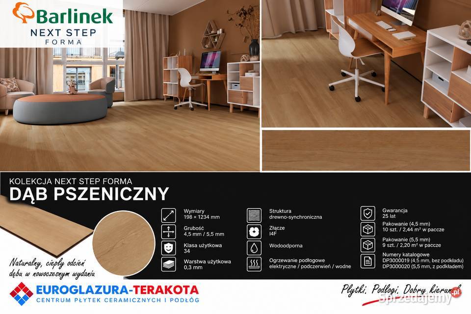 podłoga mineralna winylova SPC barlinek dąb Gorzów Wielkopolski sprzedam