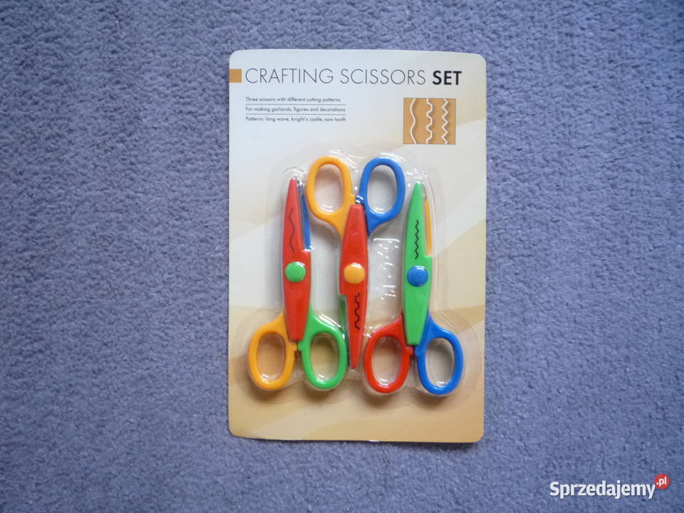 Nożyczki z wzorem 3 motywy Crafting Scissors SET Szczecin sprzedam