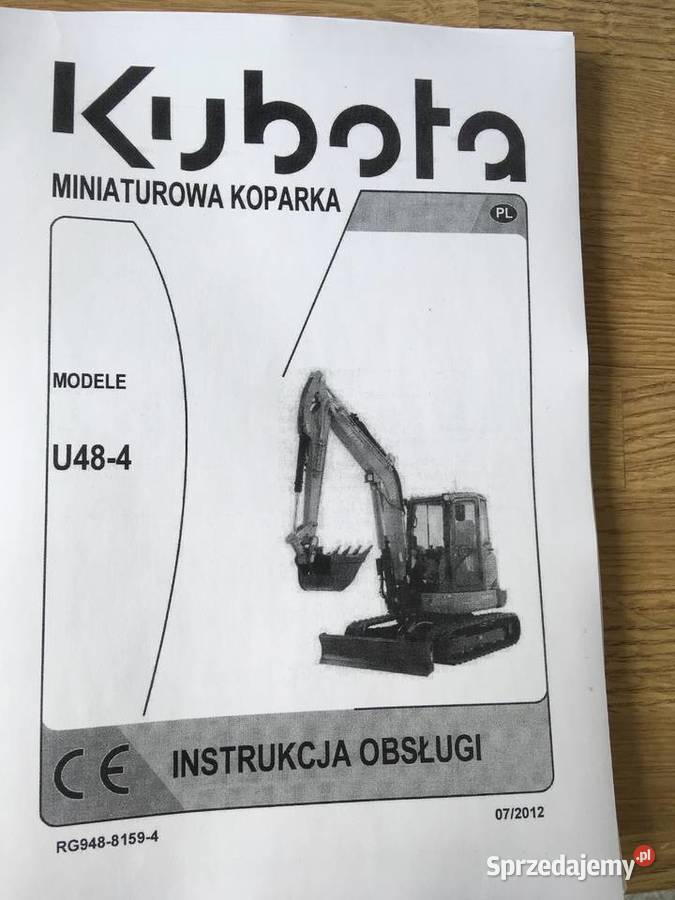 dtr instrukcja obsługi koparka kubota u484 i zachodniopomorskie Szczecin