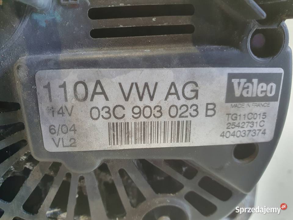 ALTERNATOR VW Golf V 16 FSI 110A 03C903023B Chełm