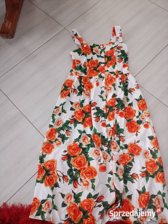 Sukienka kwiaty lubelskie Abramów sprzedam