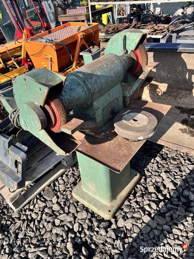 Szlifierka 2 tarczowa stara porządna duża śląskie Kłobuck