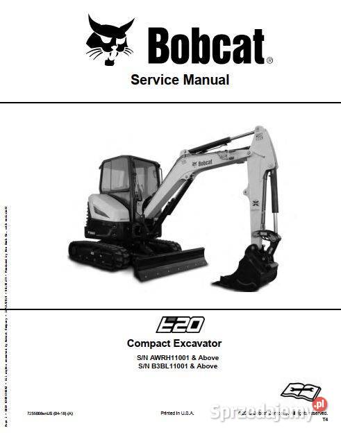 Bobcat E20 instrukcja serwisowa naprawy inne Kultura i Rozrywka Kielce