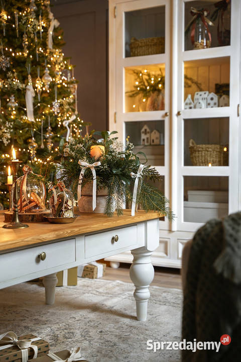 Stylowa ława z toczonymi nogami MES 19