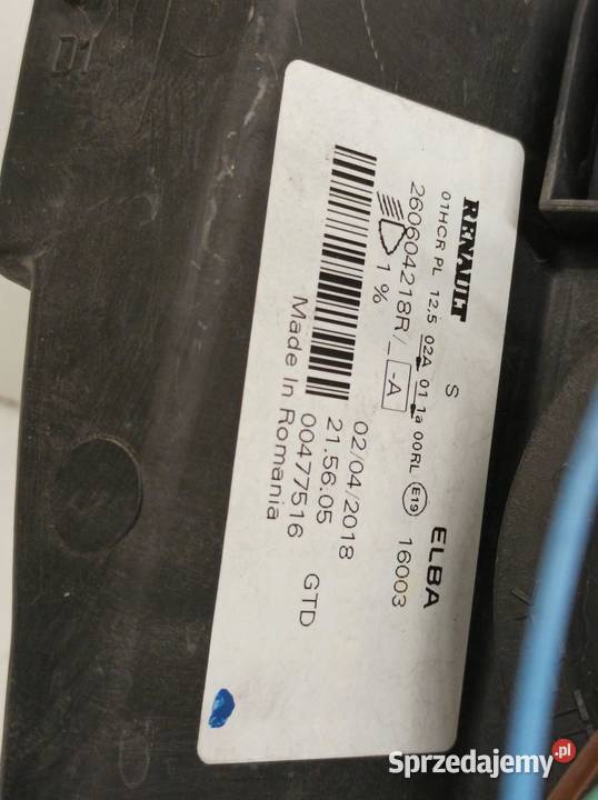 LAMPA PRZÓD LEWA EUROPA 260604218R Dacia Logan