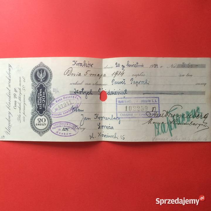 1520 Weksel Wystawiony W Krakowie 17 Szczecin