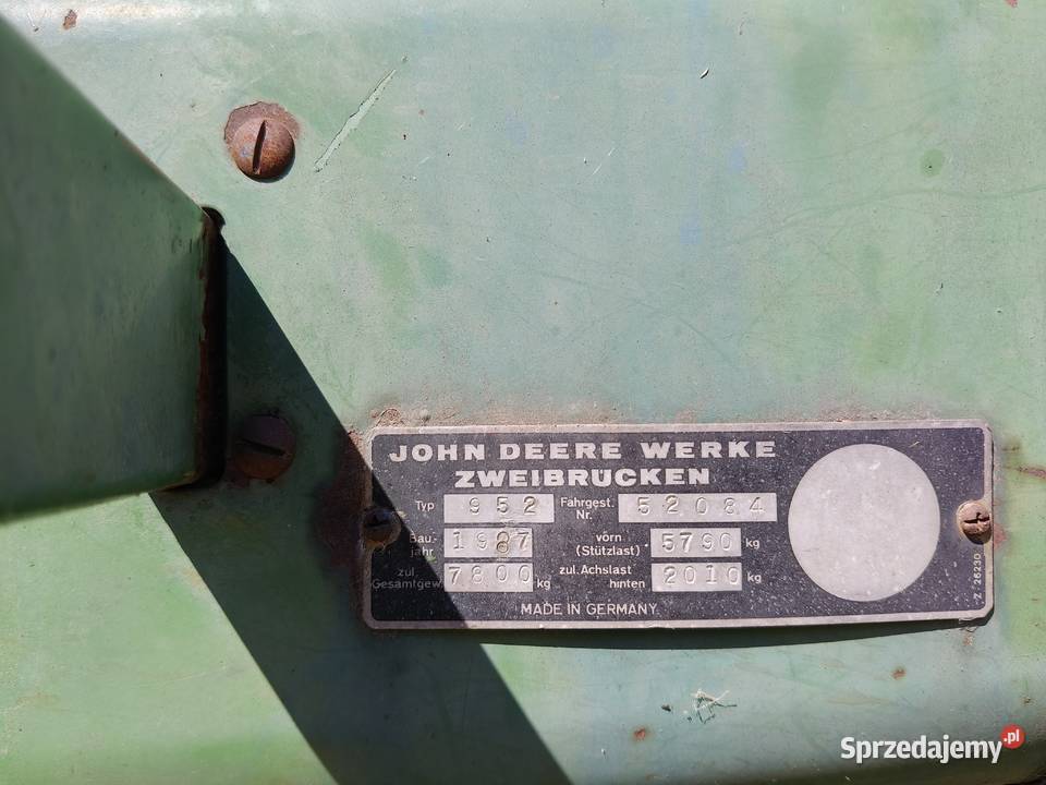 Kombajn zbożowy Johny Deere952 Kraczkowa