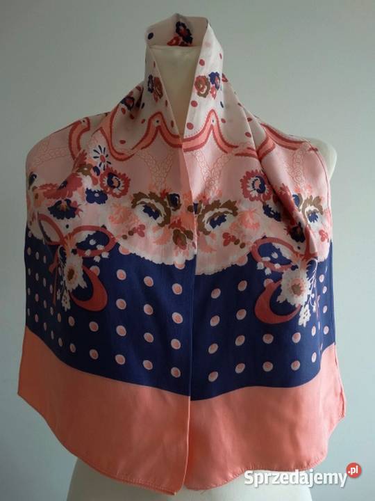 Szalik Jedwabny 100 Naturalny Jedwab Łososiowy Łomża