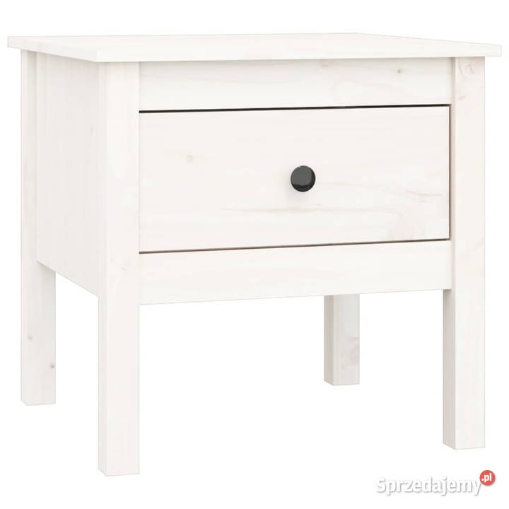 Stoliki boczne 2 białe 50x50x49 lite drewno mazowieckie