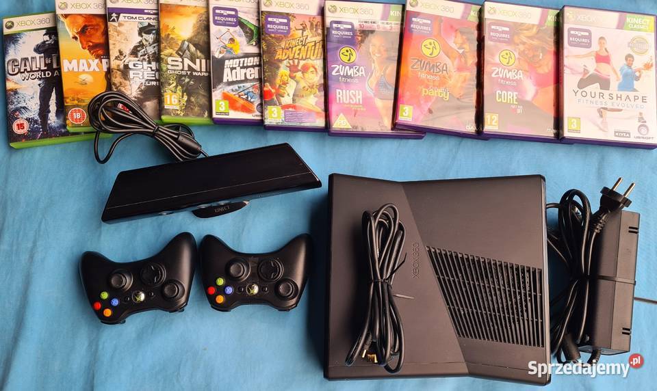 Xbox 360 kinect nowy dwa dżojstiki i gry Xbox360 Gorzów Wielkopolski