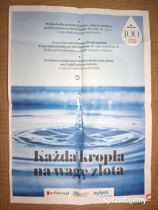 Plakat Każda kropla na wagę złota Gazeta