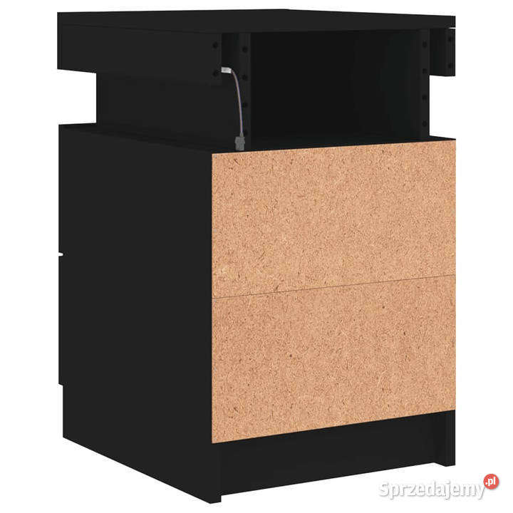 Szafka nocna z oświetleniem LED czarna 35x39x55 Nocne mazowieckie Warszawa