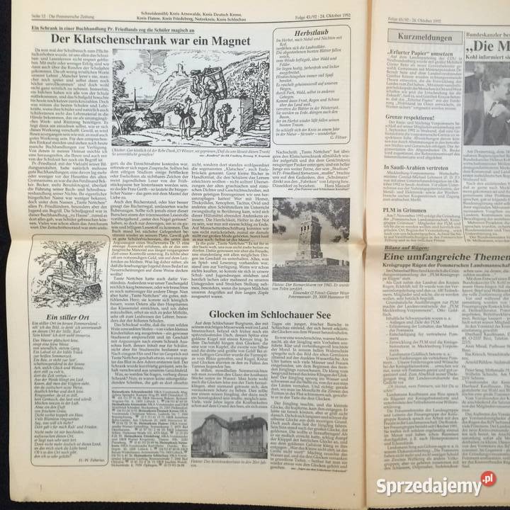 1877 Niemiecka Gazeta zachodniopomorskie Szczecin