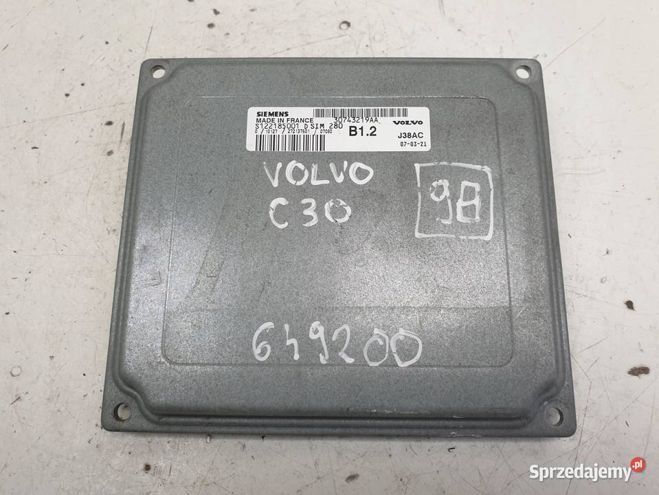 Volvo S40 II V50 16 16V STEROWNIK SILNIKA Układ elektryczny, zapłon