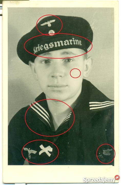 Stare zdjęcie pocztówka Kriegsmarine 2 wojna Ostrów Wielkopolski