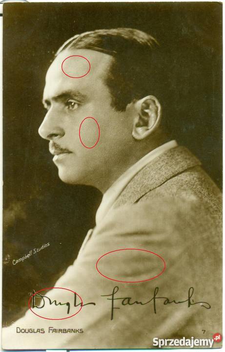 Stara pocztówka zdjęcie Douglas Fairbanks Ostrów Wielkopolski