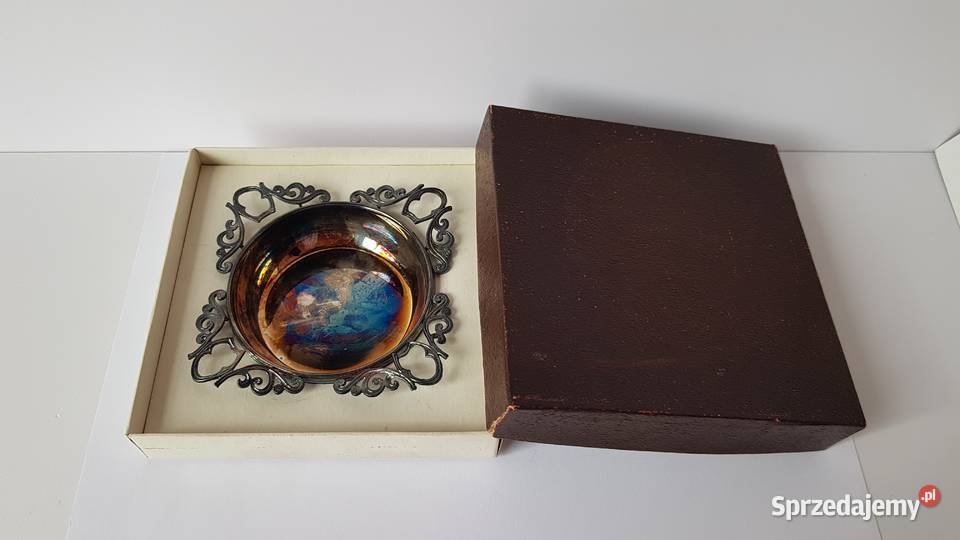 Platerowana popielniczka czarka Resovia Rzeszów Dąbrowa Górnicza