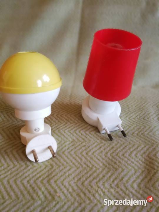 Lampki Nocne Wtyczkowe PRL RUMLUX Węgrów Żółta Szczecin