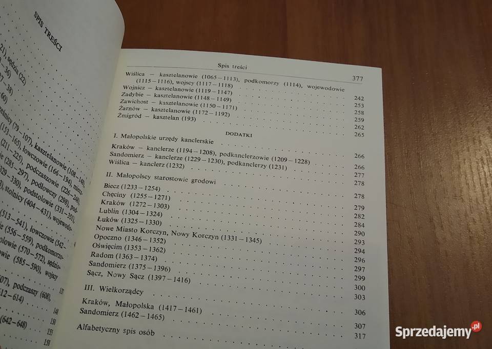 Urzędnicy małopolscy XIIXV wieku spisy Janusz Rok wydania 1990 Gdańsk