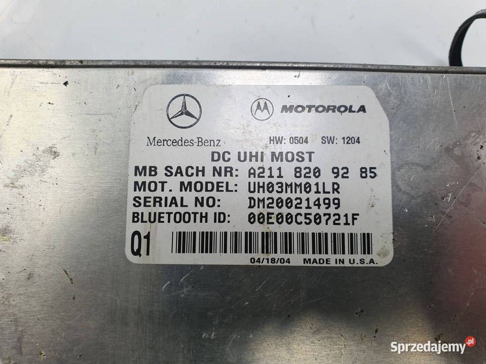MODUŁ MERCEDES BENZ SKLASA W220 A2118209285 Lipno
