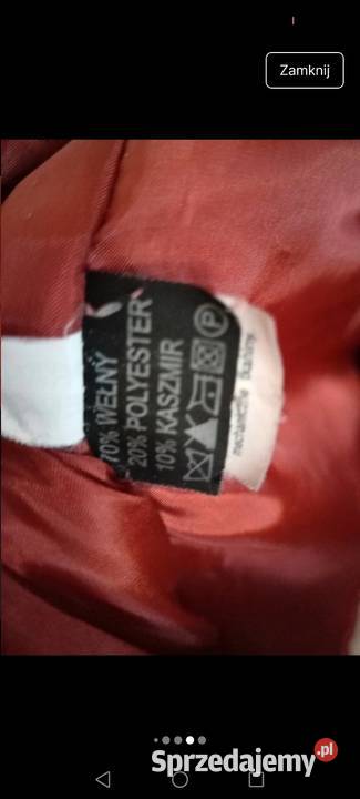 Płaszcz zimowy wełniany z kaszmirem oversize Kurtki i płaszcze Moda i Styl Krosno sprzedam