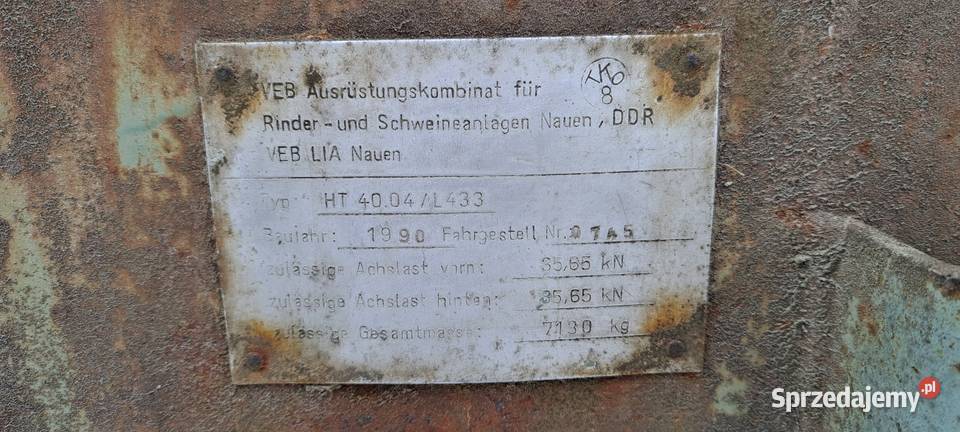 Woz paszowy Paszowóz HT 4004L433 Rozścielacz Brzeźnik