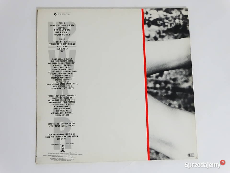 U2 WAR Label Island Records 205 259320 1983 r Biłgoraj