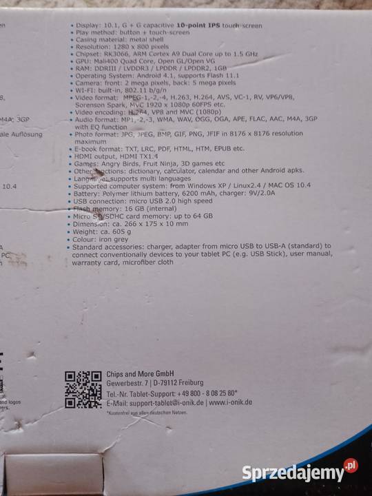 Tablet IONIK 101 z klawiatura uszkodzony Legnica