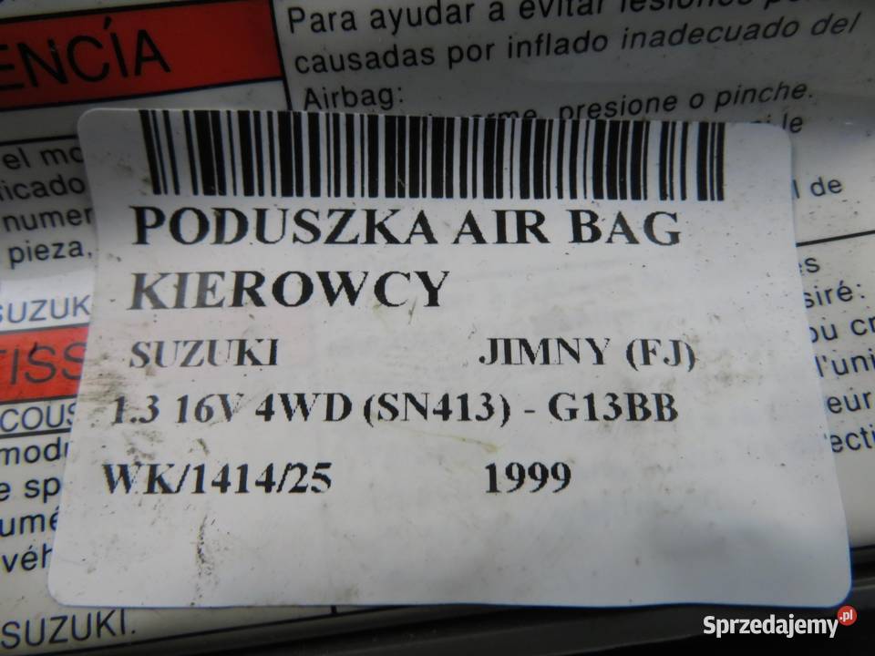 PODUSZKA KIEROWCY SUZUKI JIMNY FJ 4815081A01 małopolskie