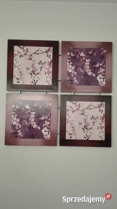 Cztery obrazy łączone stelaż drewno Zalasewo