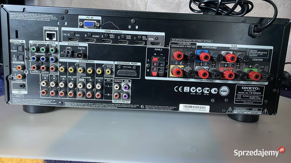 Amplituner Onkyo TXSR609 THX 72 z pilotem Gliwice