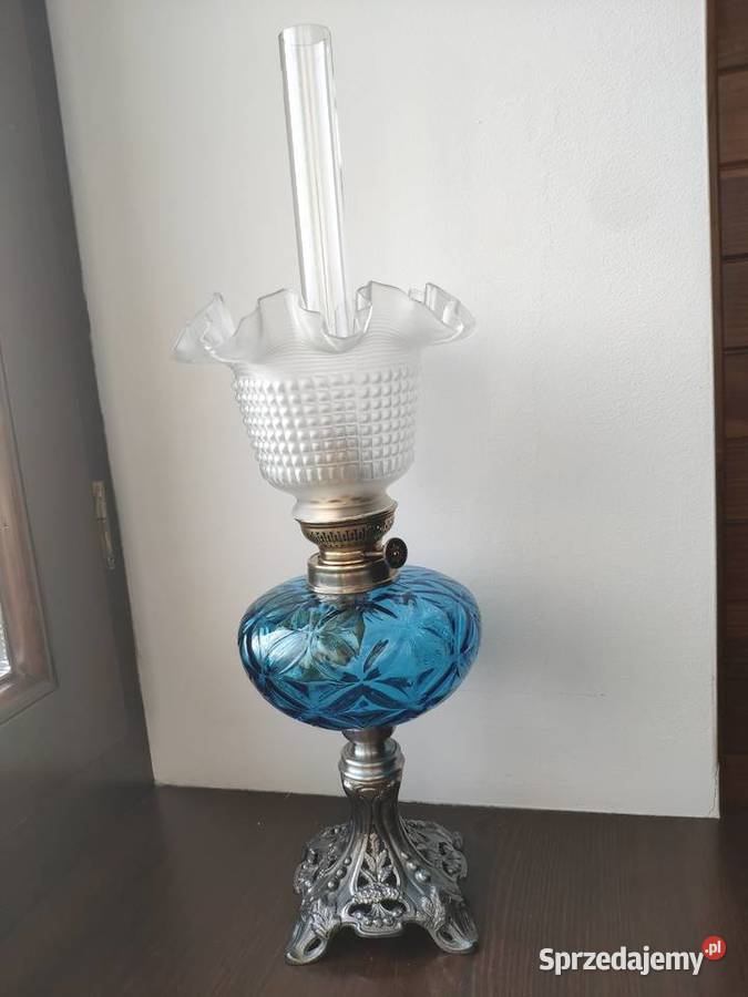 Stara francuska wyjątkowa cynkalowa szklana Kraków