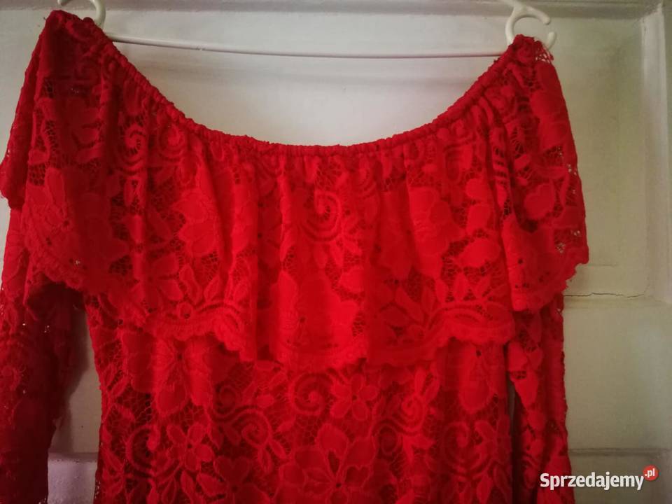 Czerwona koronkowa sukienkahiszpanka Koronkowa  małopolskie Zielonki