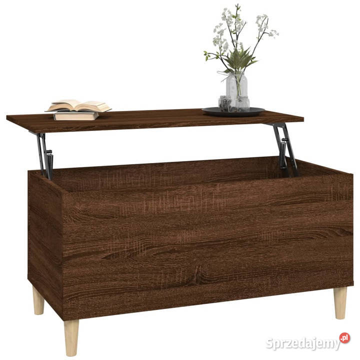 Stolik kawowy brązowy dąb 90x445x45 WM819587 Warszawa sprzedam