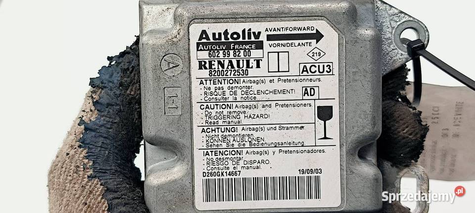 SENSOR AIRBAG NISSAN INTERSTAR MASTER II Lipno
