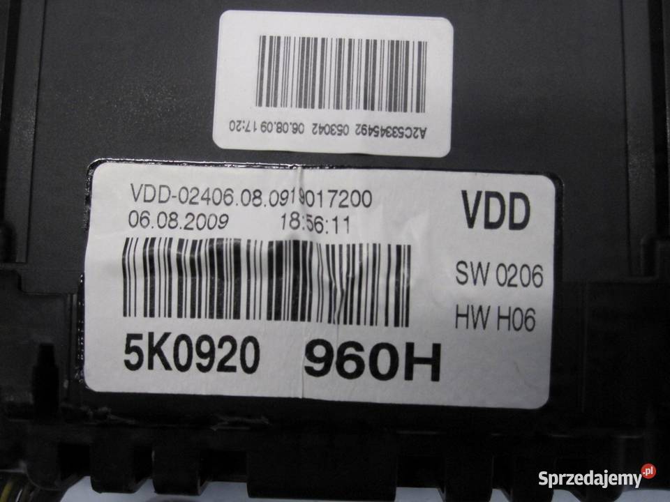 VW GOLF VI 10r licznik zegary 5K0920960H