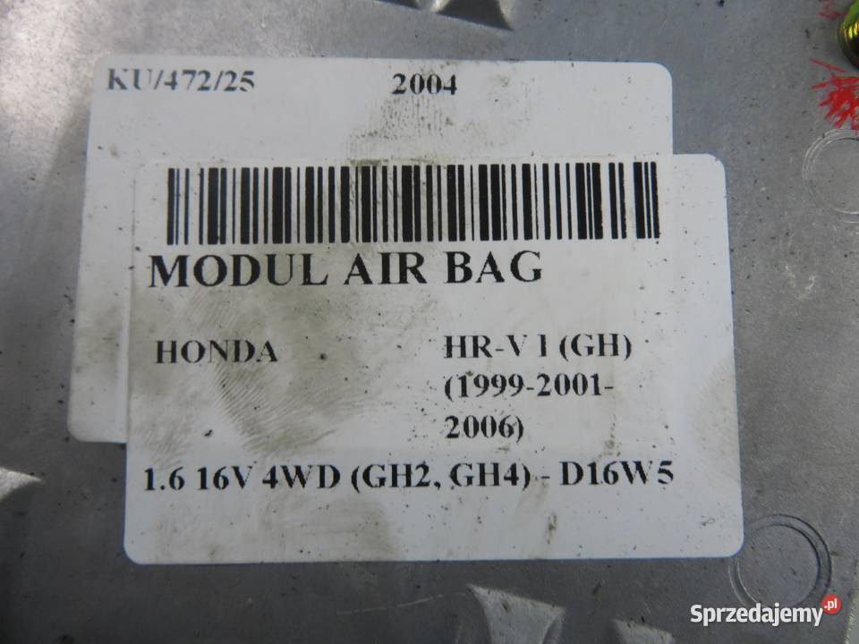 MODUŁ AIRBAG HONDA HRV I GH 77960S4NG020M1 osobowe