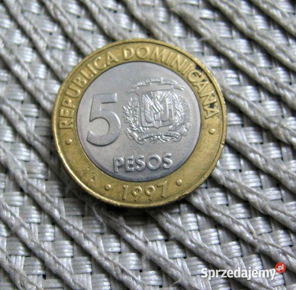 Dominikana 5 Pesos 1997r 50 Lecie Banku Kalisz